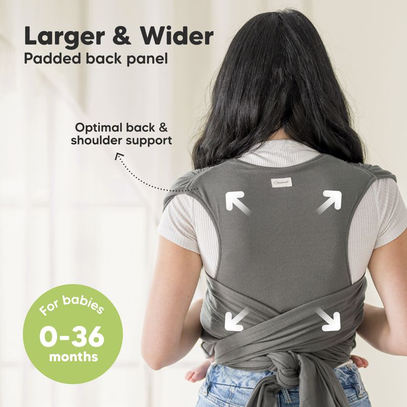 KeaBabies D-Lite Baby Wrap Carrier, Adjustable Baby Carrier, Baby Sling, Newborn, Infant, Toddler 7-44lbs, 3 of 11