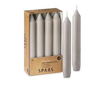 Spaas Straight Candlesticks - 6-Inch Elegant Unscented Candles - Set of 8 - 1 of 4