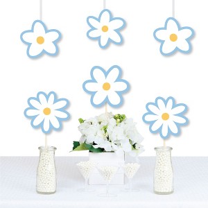 Big Dot of Happiness Blue Daisy Flowers - Decorations DIY Floral Party Essentials - Set of 20 - 1 of 4