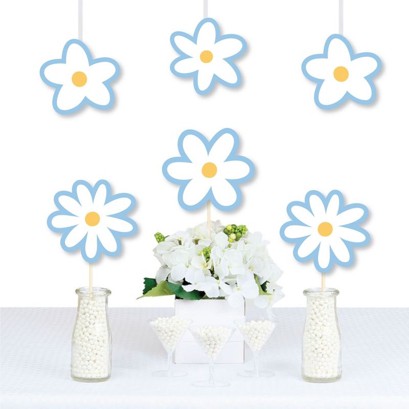 Big Dot of Happiness Blue Daisy Flowers - Decorations DIY Floral Party Essentials - Set of 20, 1 of 7