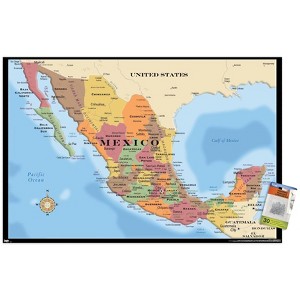 Trends International Map - Mexico Unframed Wall Poster Prints - 1 of 4