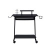 INFURNIC Desks Rectangular Gaming Desk with Open Compartment Keyboard Tray and Shelf for Storage, Black, 21"*28"*35" - 2 of 4