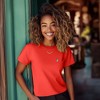 Dalix Peace Sign Embroidered Lightweight Relaxed Jersey Tee Summer Cute Positive Womens - 3 of 4