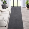 Indoor Modern Solid Textured Floor Carpet Low Pile Non Slip Washable Area Rugs - 2 of 4