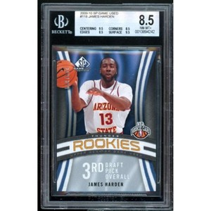 James Harden Rookie Card 2009-10 SP Game Used #118 BGS 8.5 (9.5 8.5 8.5 9.5) - 1 of 2