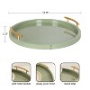 Kate and Laurel Halsey Wood Round Decorative Tray - 2 of 4