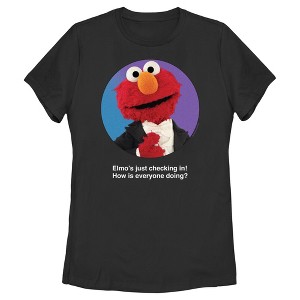 Women's Sesame Street Elmo Tuxedo Checking In T-Shirt - 1 of 4