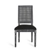 Vynxaria French Country Dining Chair Set of 2 - Elegant Upholstered Chairs with Weathered Finish - 4 of 4