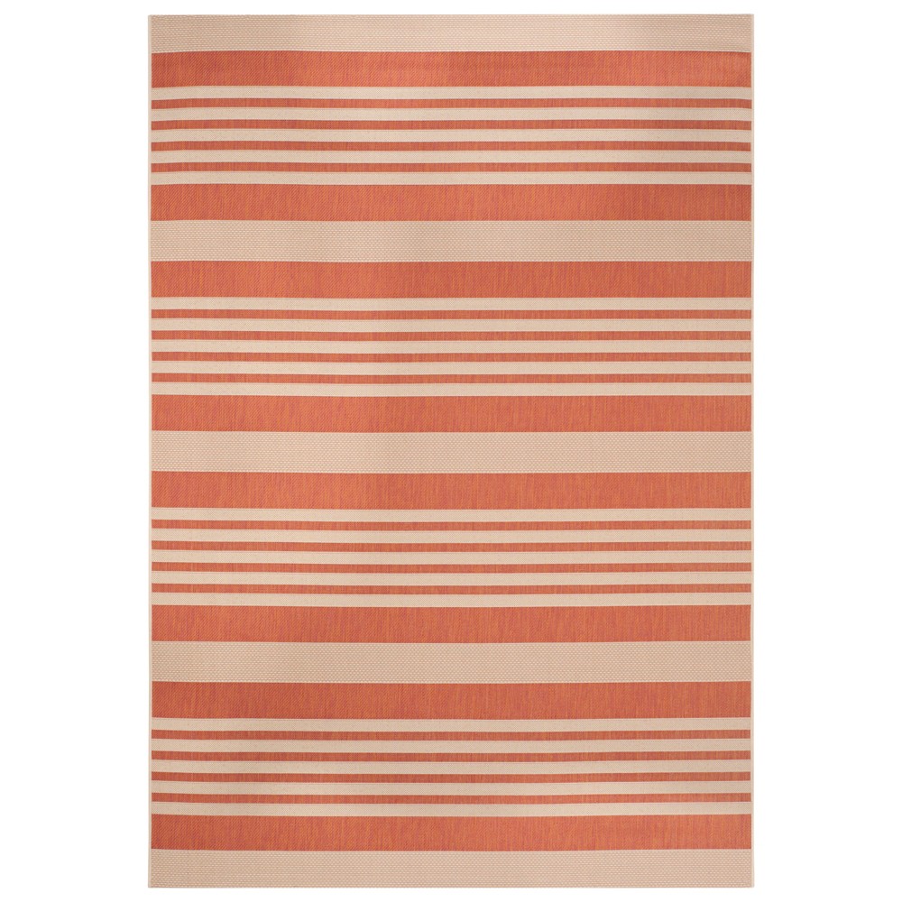 8' x 11' Santorini Outdoor Rug Terracotta/Beige - Safavieh