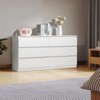 Karl Home 6-Drawer White Particle Board 55.12in. W Chest of Drawer - 4 of 4