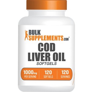 BulkSupplements Cod Liver Oil Softgels - 1 of 4