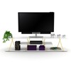 SEVOBAL TV Stands and Consoles Mid Century Modern TV Stand with Open Shelves and Metal Cords for Living Room, White, 12"*56"*12" - 2 of 4
