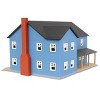 1/64 Large Two Story Farm House w/ Porch, Deck, Chimney, Blue 3D Printed RW-13 - 2 of 4