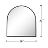 Wooakway Arch Metal Bathroom Vanity Mirror Decorative Framed Mirror Wall Mounted Mirror for Living Room Bedroom Entryway - 4 of 4