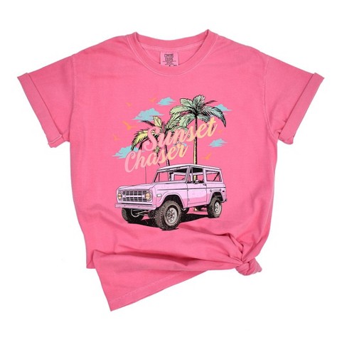 Simply Sage Market Women's Sunset Chaser Jeep Short Sleeve Garment Dyed Tee - image 1 of 2