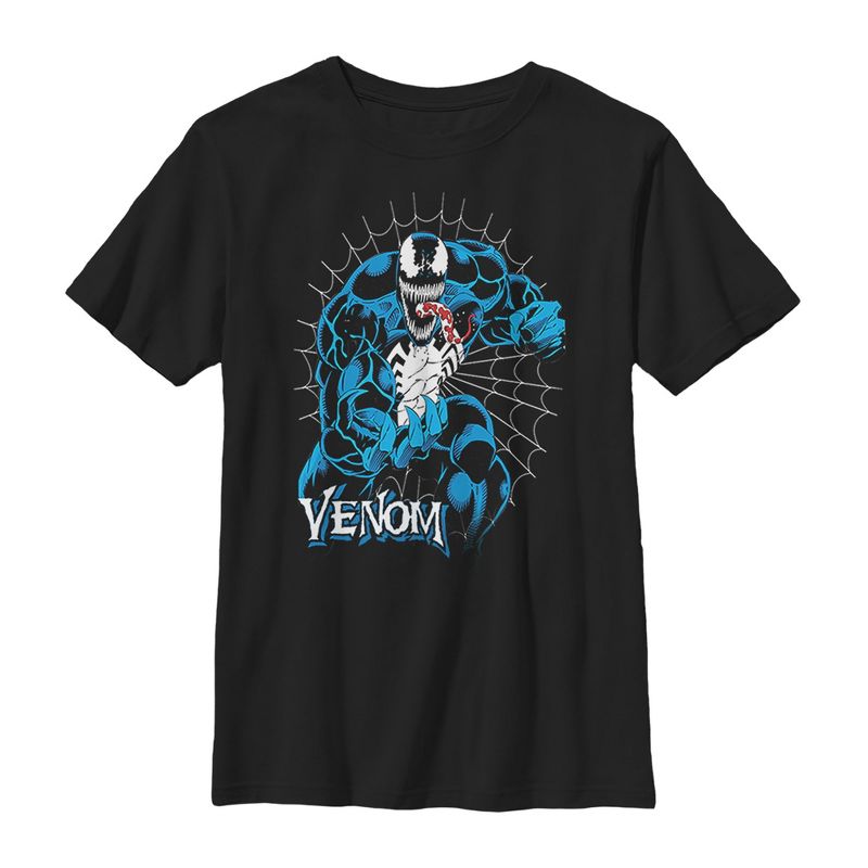 Boy's Marvel Venom Retro Web T-Shirt, 1 of 5