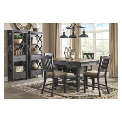 Transitional Black Lighted Display Cabinet with Roomy Drawers