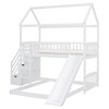 Whisen Playhouse Design Full Over Twin Bunk Bed with Slide - 4 of 4