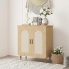 Sideboard Buffet Kitchen Storage Cabinet with Rattan for Living Room, Hallway, Entryway, Cabinet with Ample Storage Space - 3 of 4