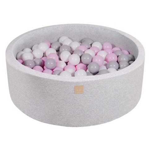 Meowbaby Large Round 35 Inch Round By 11.5 Inch Tall Baby Toddler Foam Ball  Pit With 200 Full Foam Balls And Zippered Covered, Pastel Pink/gray/white :  Target