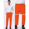 Lars Amadeus Men's Straight Fit Flat Front Chino Solid Color Dress Pants - 4 of 4