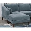 MYINDA 6 Piece Modular Sofa Set, U-Shape Living Room Furniture with 2 Ottoman Stools,blue - 3 of 4