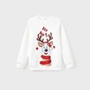 PATPAT Christmas Family Matching Sweatshirt Cute Elk Print Sweater Pullover Top Mommy and Me Xmas Ugly White Shirt For Family Kids - 2 of 4