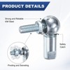 Unique Bargains Self-lubricating Steel Durable Multipurpose Use Rod End Bearings 4 Pcs - 2 of 4