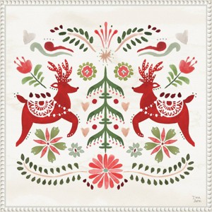 Amanti Art 22"x22" Festive Season II by Dina June Framed Canvas Wall Art Print - 1 of 4