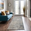LIVN CO. Modern Abstract Medium Soft Pile Area Rug, Blue/Cream - 2 of 4