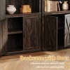 69 Inch Tall Industrial Farmhouse Bookshelf with Doors & Cabinet, 5-Shelf Storage Bookcase for Office, Living Room, Bedroom - 4 of 4