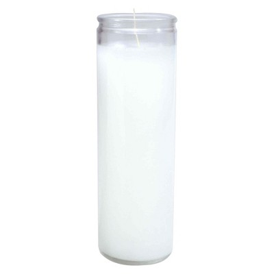 11.3oz Unscented Glass Jar Candle White - Continental Candle