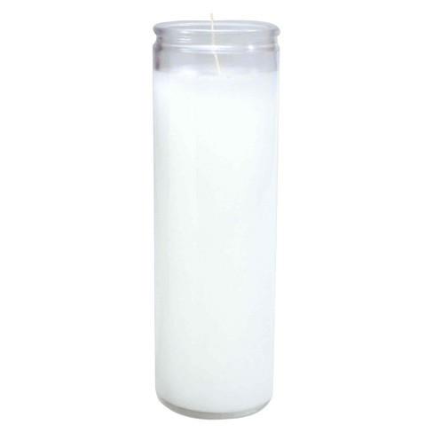 11.3oz Unscented Glass Jar Candle White - Continental Candle - image 1 of 3