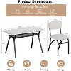 Dining Table Set for 4 with Storage Rack, Modern Kitchen Table with Boucle Chairs for 4 - 3 of 4