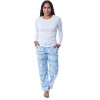 Disney Womens' Frozen Olaf Sweater Style Loungewear Pajama Pants Blue - 4 of 4