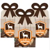 Big Dot of Happiness Gone Hunting - Square Favor Gift Boxes - Deer Hunting Camo Baby Shower or Birthday Party Bow Boxes - Set of 12 - 2 of 4