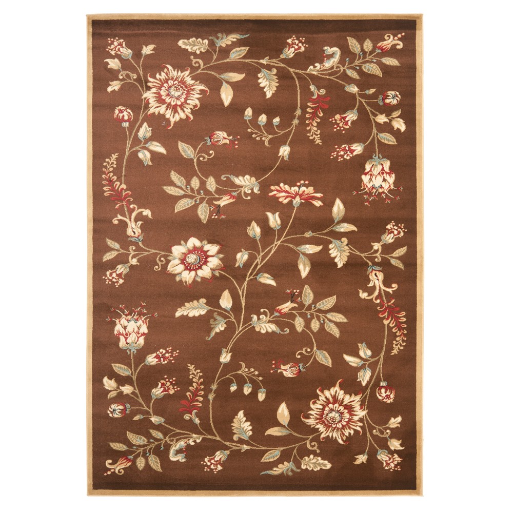 5'3inx7'6in Clare Floral Loomed Accent Rug Brown/Multi - Safavieh