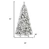 HomeRoots 5' Full Flocked Pine Christmas Tree - 3 of 4