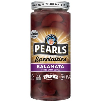 Pearls Specialties Pitted Kalamata Greek Olives - 6oz