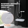 VEVOR Urea-formaldehyde Folding Shower Seat, 13.6''x12.8'' Unfolded,Wall Mounted Fold Up Shower Bench with 450 lbs Load Capacity,Fold Down Chair,White - 3 of 4