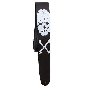 Perri's Skull and Bones Printed Leather Guitar Strap 2.5 in. - 1 of 1