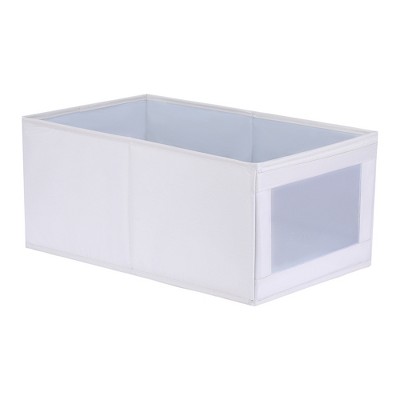 Unique Bargains Foldable Decorative Storage Bin with Handles for Shelves Closet 1 Pack