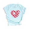 Simply Sage Market Women's Love Checkered Puzzle Heart Short Sleeve Graphic Tee - 2 of 4
