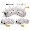 Vipbear 85" Modular Sectional Sleeper Sofa with Pull Out Bed, 5 Seat L Shaped Couch with Reclining Backrest，Tool Free Assembly - 2 of 4