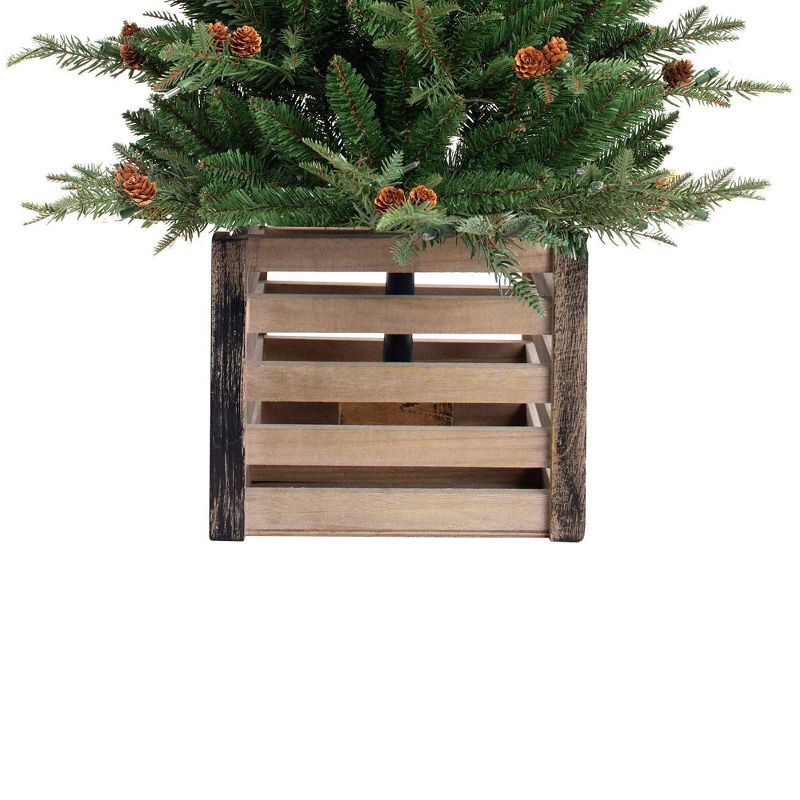 4ft Pre-Lit Asheville Fir Potted Artificial Christmas Tree - Haute D&#233;cor, 3 of 5