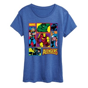 Women's - Marvel - Avengers Grid Short Sleeve Graphic T-Shirt - 1 of 4