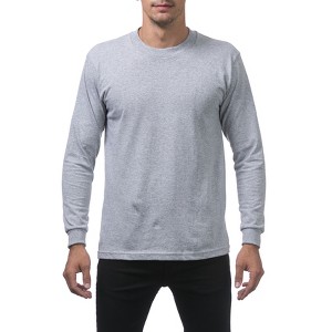 Pro Club Men's Relaxed Fit Comfort Cotton Long Sleeve Crew Neck T-Shirt - 1 of 4