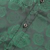 Cloudstyle Mens Floral Shirt Rose Printed Long Sleeve Dress Shirt Prom Wedding Button Down Shirt - 4 of 4