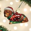 Old World Christmas Blown Glass Ornament for Christmas Tree, Dashing Dachshund Puppy - 2 of 4
