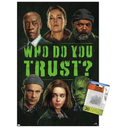 Trends International Marvel Secret Invasion - Who Do You Trust Grid  Unframed Wall Poster Print Clear Push Pins Bundle 14.725 X 22.375 : Target